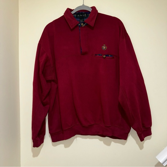 Knights at the Round Table Other - Men’s Knight at the Round Table Vintage Plaid Collared Crewneck Sweater Size:M/L